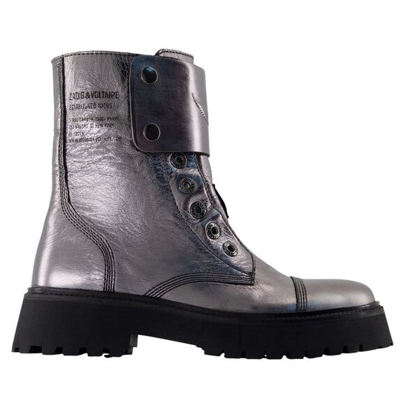ZADIG & VOLTAIRE Shoes - Joe Fast Ankle Boots - Zadig & Voltaire - Leather - Silver